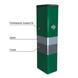 Стовп для парканів 3D Паркан™ – 2200 мм, 60х40 мм (для секції h-1,73 м) в бетон 0000136 фото 3